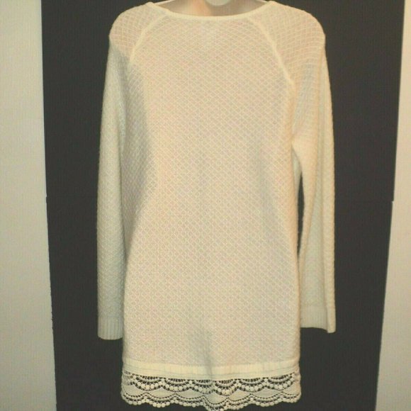 Chico's Sweater Pullover Size 1 (M) Cream, Beaded - Picture 4 of 7